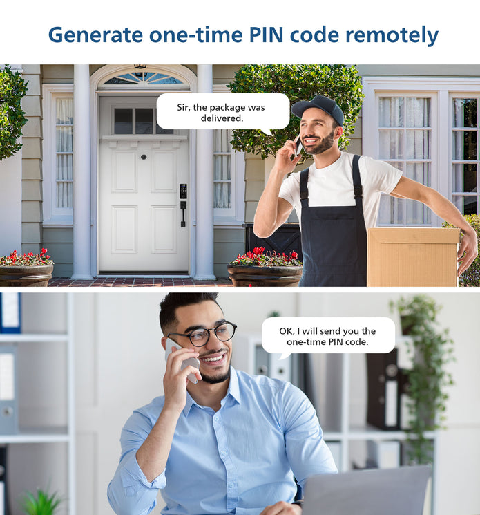 Philips 1000 Series Fingerprint Key-free Electronic Deadbolt with Handleset