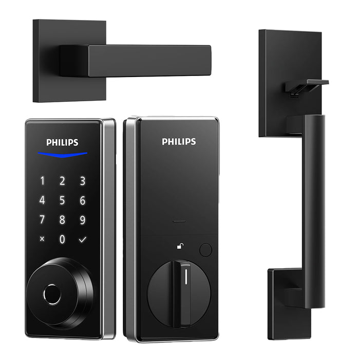 Philips 1000 Series Fingerprint Touchscreen Electronic Deadbolt with Handleset