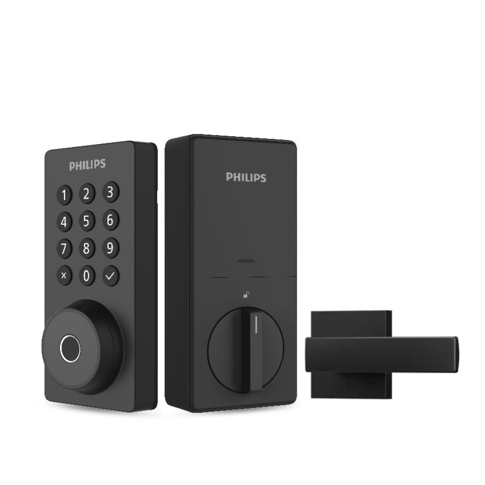Philips 4200 Series Built-in Wi-Fi Fingerprint Keypad Smart Deadbolt with Door Lever