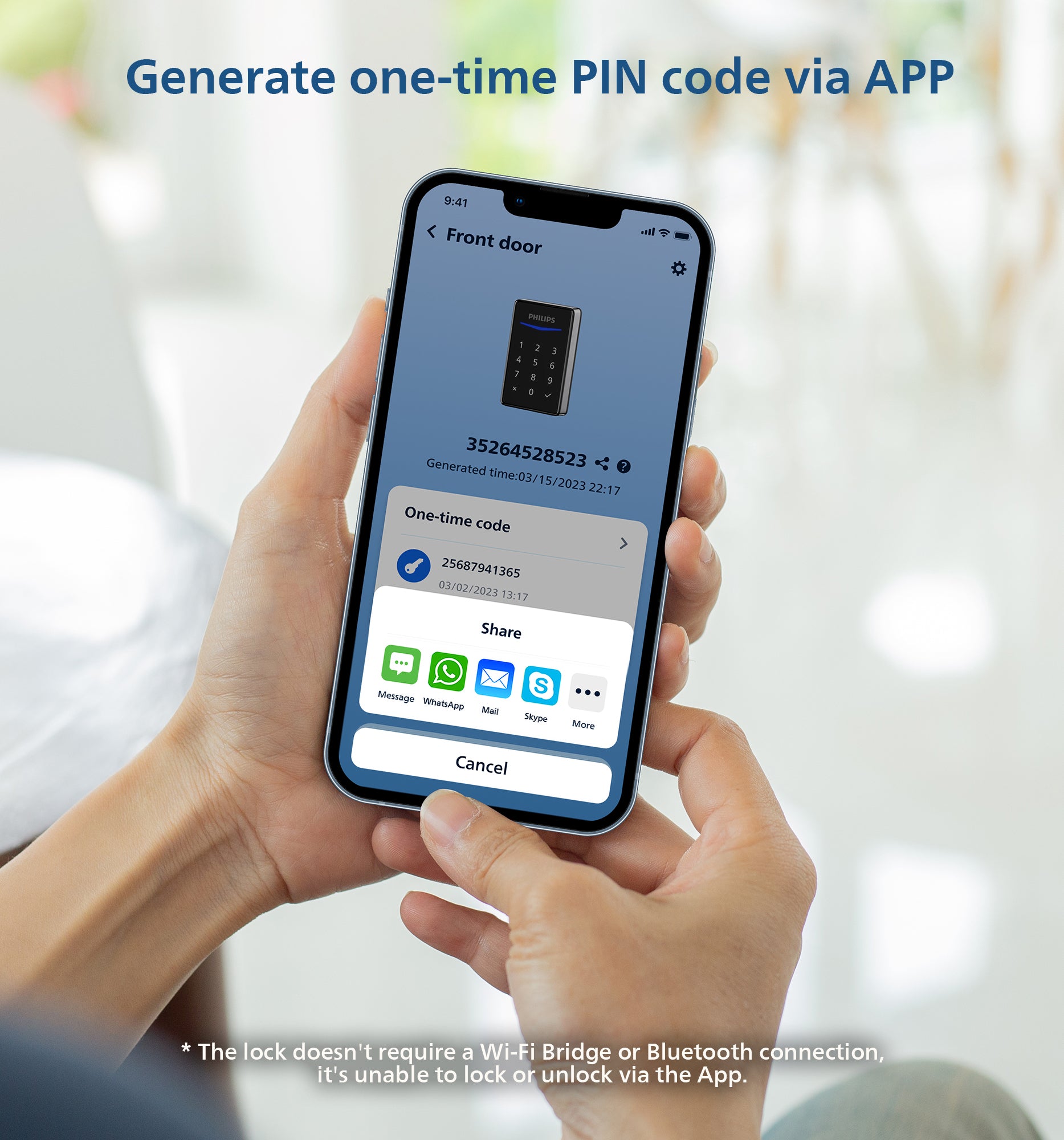 Philips 1000 Series Touchscreen Key-free Electronic Deadbolt with Handleset