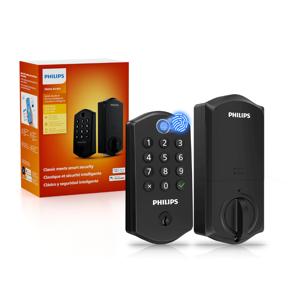 Philips 4100 Series Wi-Fi Fingerprint Keypad Smart Deadbolt