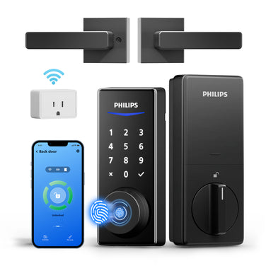 Philips 4000 Series Wi-Fi Fingerprint Touchscreen Smart Deadbolt with Lever