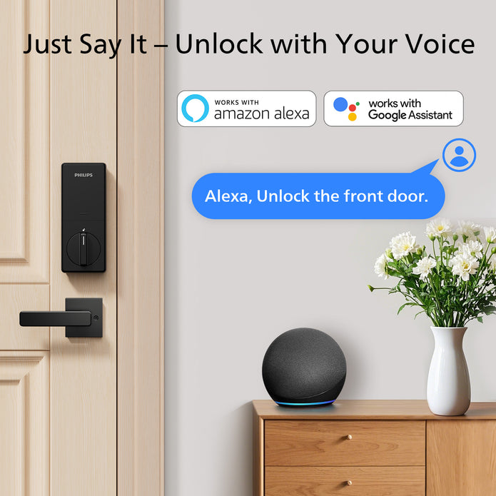 Philips 4000 Series Wi-Fi Fingerprint Touchscreen Smart Deadbolt with Lever