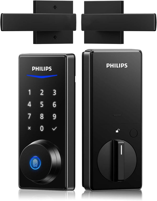 Philips 1000 Series Fingerprint Touchscreen Electronic Deadbolt with Lever