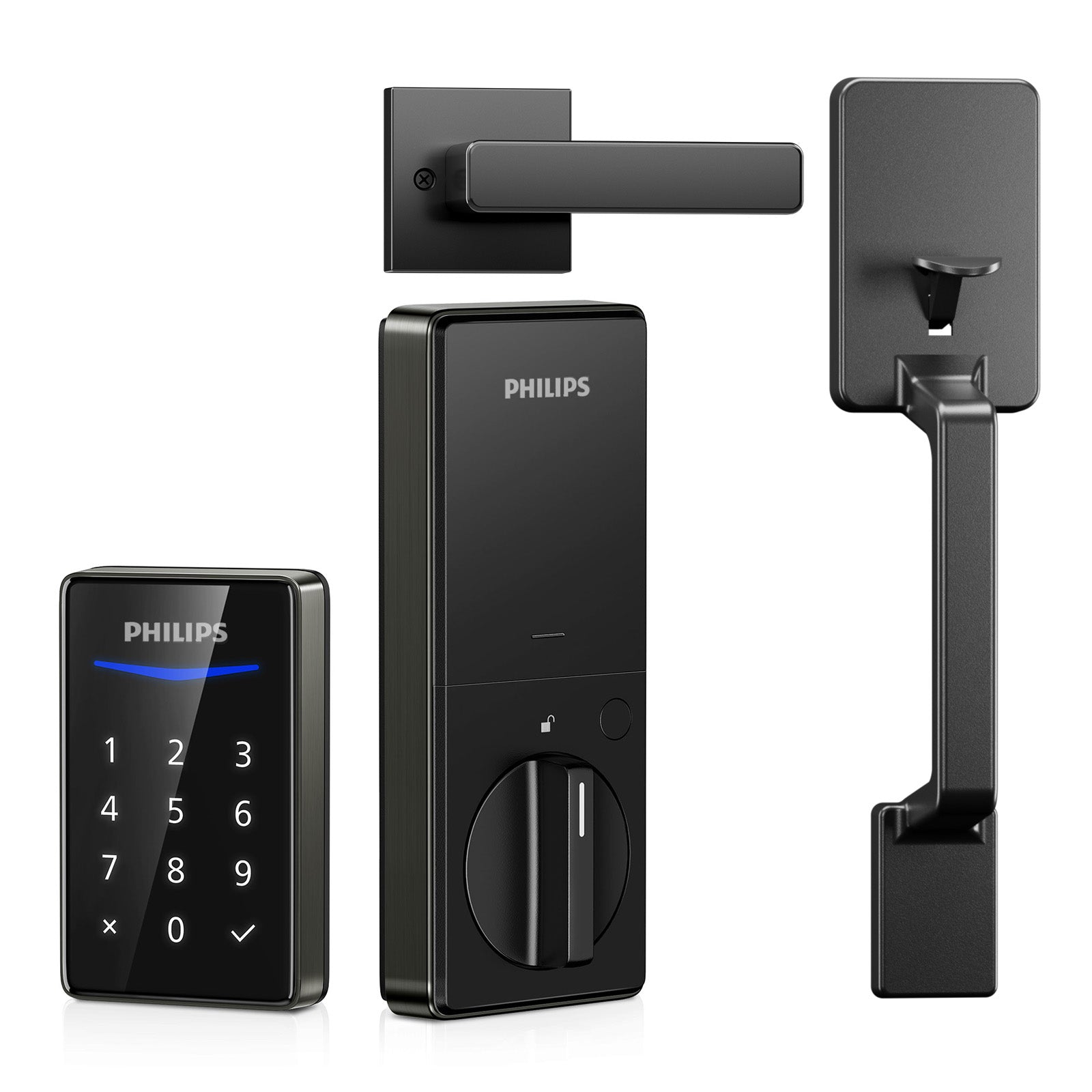 Philips 1000 Series Touchscreen Key-free Electronic Deadbolt with Handleset