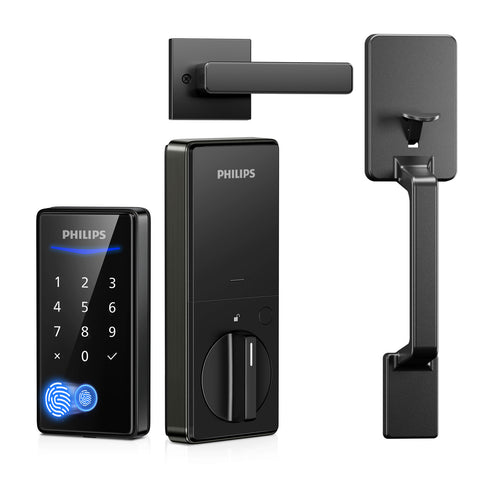 Philips 1000 Series Fingerprint Key-free Electronic Deadbolt with Handleset