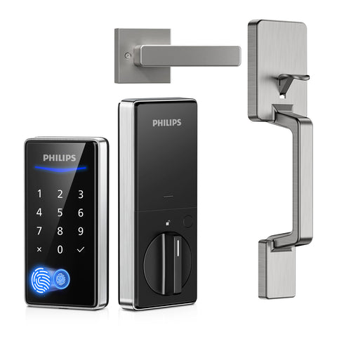 Philips 1000 Series Fingerprint Key-free Electronic Deadbolt with Handleset