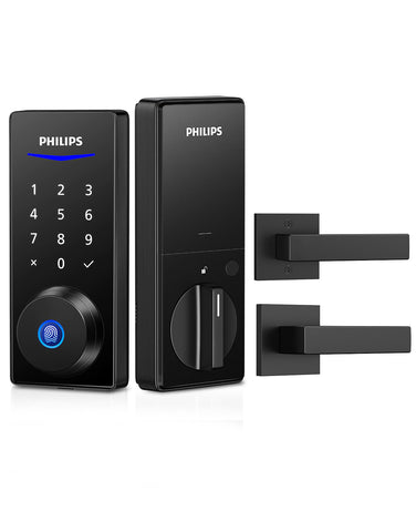 Philips 1000 Series Fingerprint Touchscreen Electronic Deadbolt with Lever