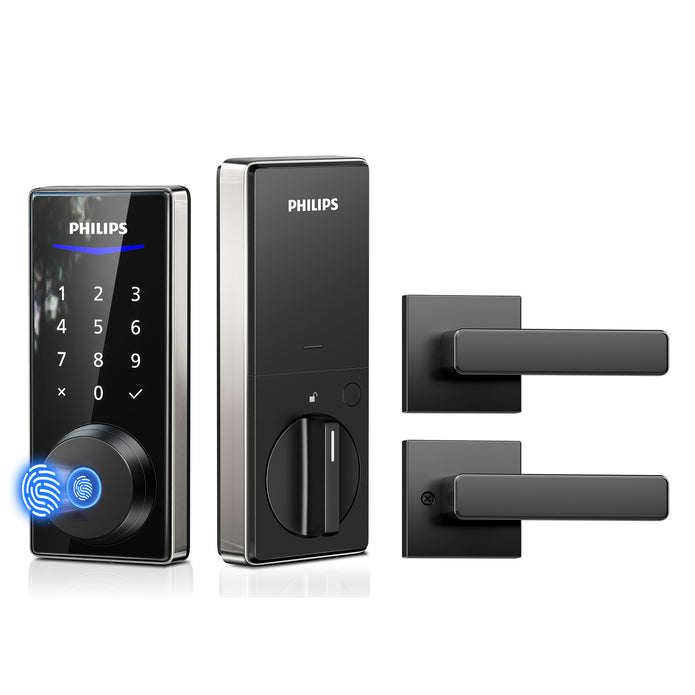 Philips 1000 Series Fingerprint Touchscreen Electronic Deadbolt with Lever