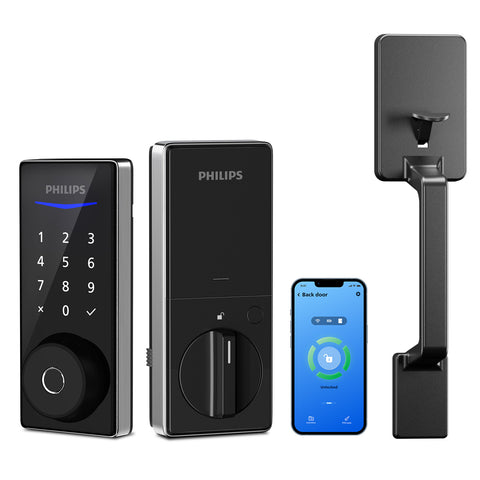 Philips 4000 Series Bluetooth Fingerprint Smart Deadbolt with Handlset