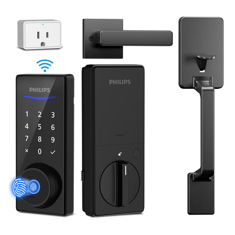 Philips 4000 Series Wi-Fi Fingerprint Touchscreen Smart Deadbolt with Handleset