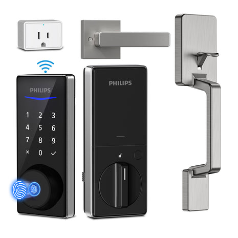 Philips 4000 Series Wi-Fi Fingerprint Touchscreen Smart Deadbolt with Handleset