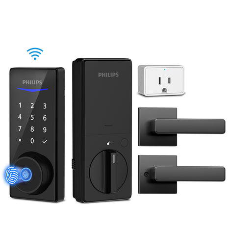 Philips 4000 Series Wi-Fi Fingerprint Touchscreen Smart Deadbolt with Lever