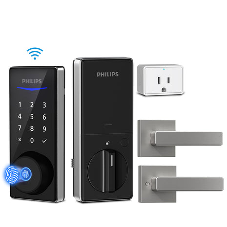 Philips 4000 Series Wi-Fi Fingerprint Touchscreen Smart Deadbolt with Lever