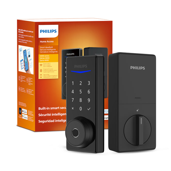 Philips 4000 Series Built-in Wi-Fi Fingerprint Touchscreen Smart Deadbolt