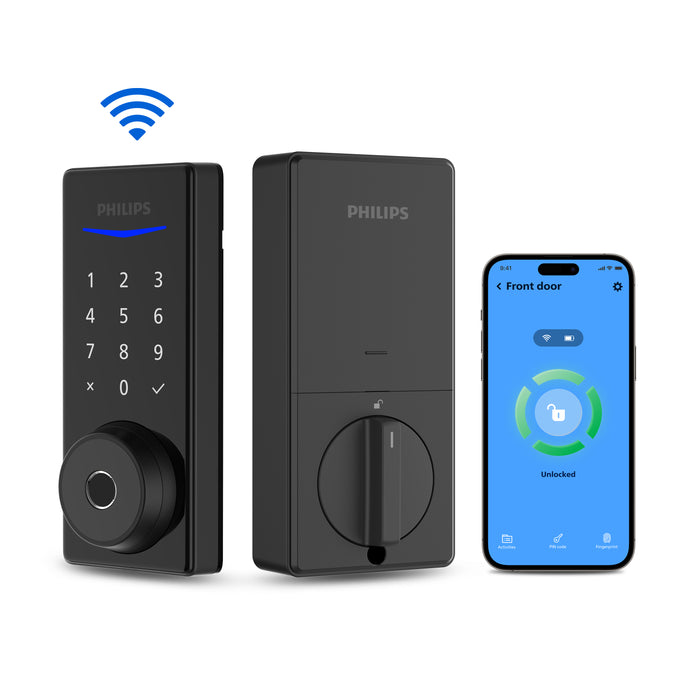 Philips 4000 Series Built-in Wi-Fi Fingerprint Touchscreen Smart Deadbolt