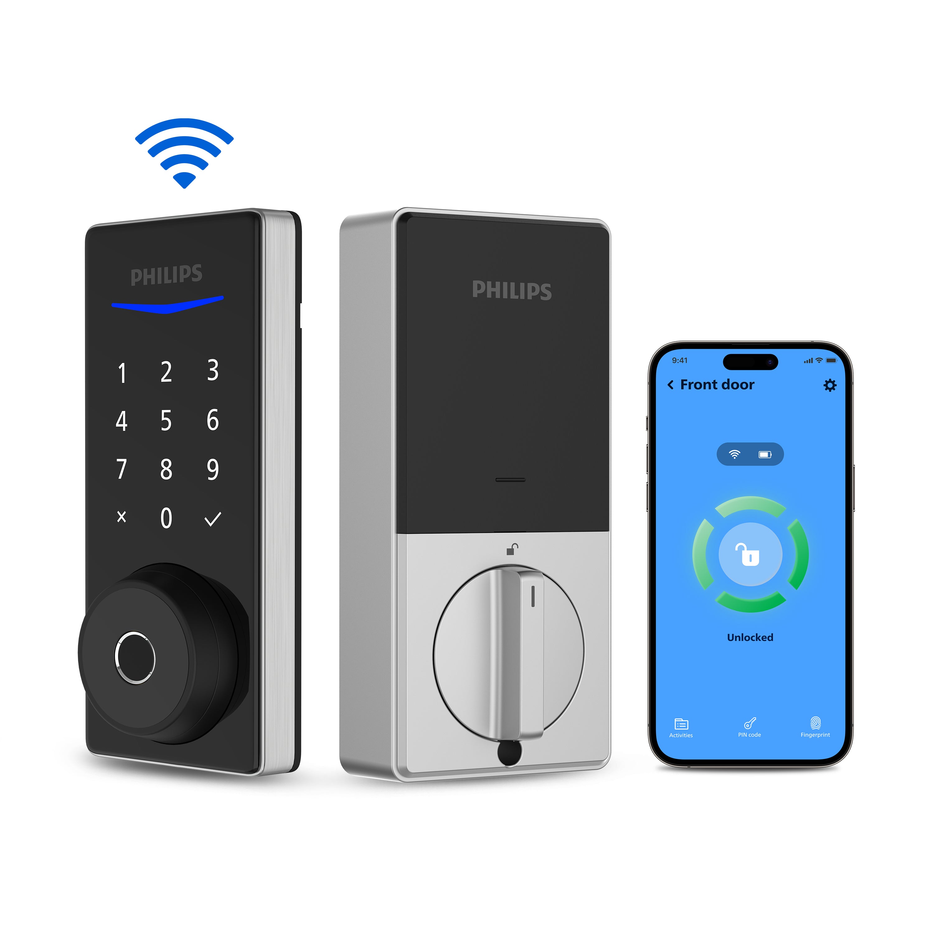 Philips 4000 Series Built-in Wi-Fi Fingerprint Touchscreen Smart Deadbolt
