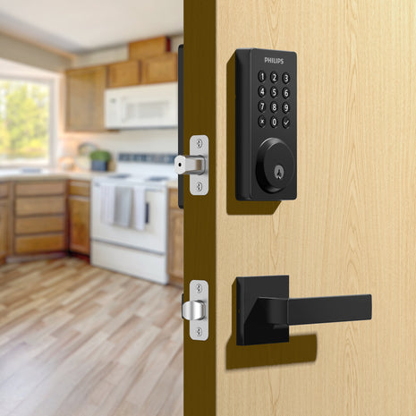 Philips 4200 Series Built-in Wi-Fi Keypad Smart Deadbolt with Door Lever