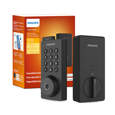 Philips 4200 Series Built-in Wi-Fi FIngerprint Keypad Smart Deadbolt with Handleset