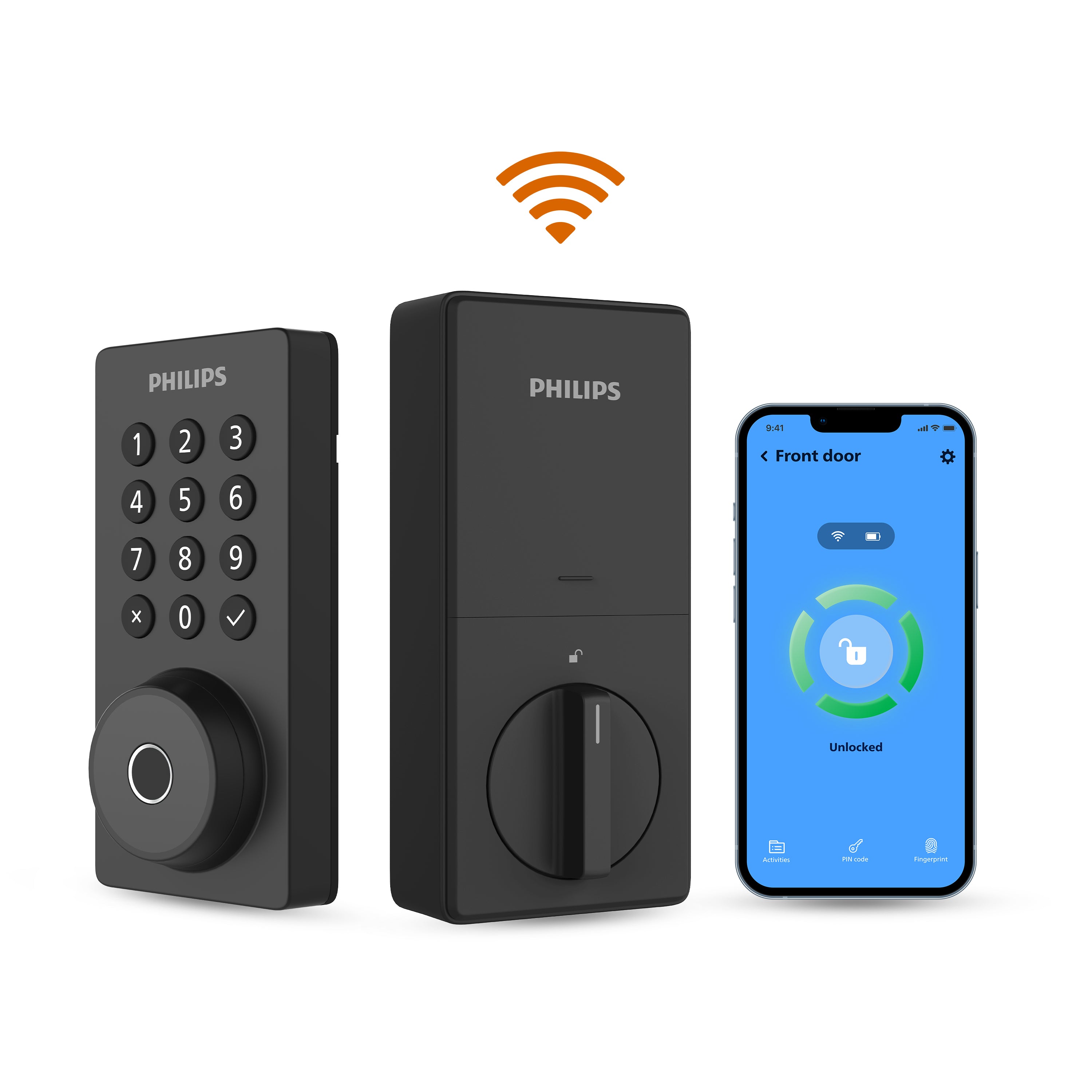 Philips 4200 Series Built-in Wi-Fi Fingerprint Keypad Smart Deadbolt