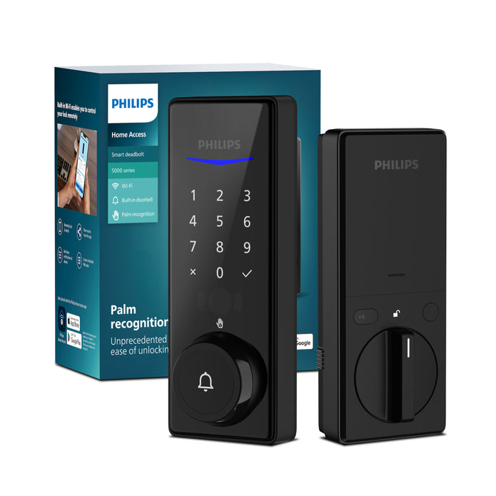 Philips 5000 Series Wi-Fi Palm Recognition Lock with Door Handleset