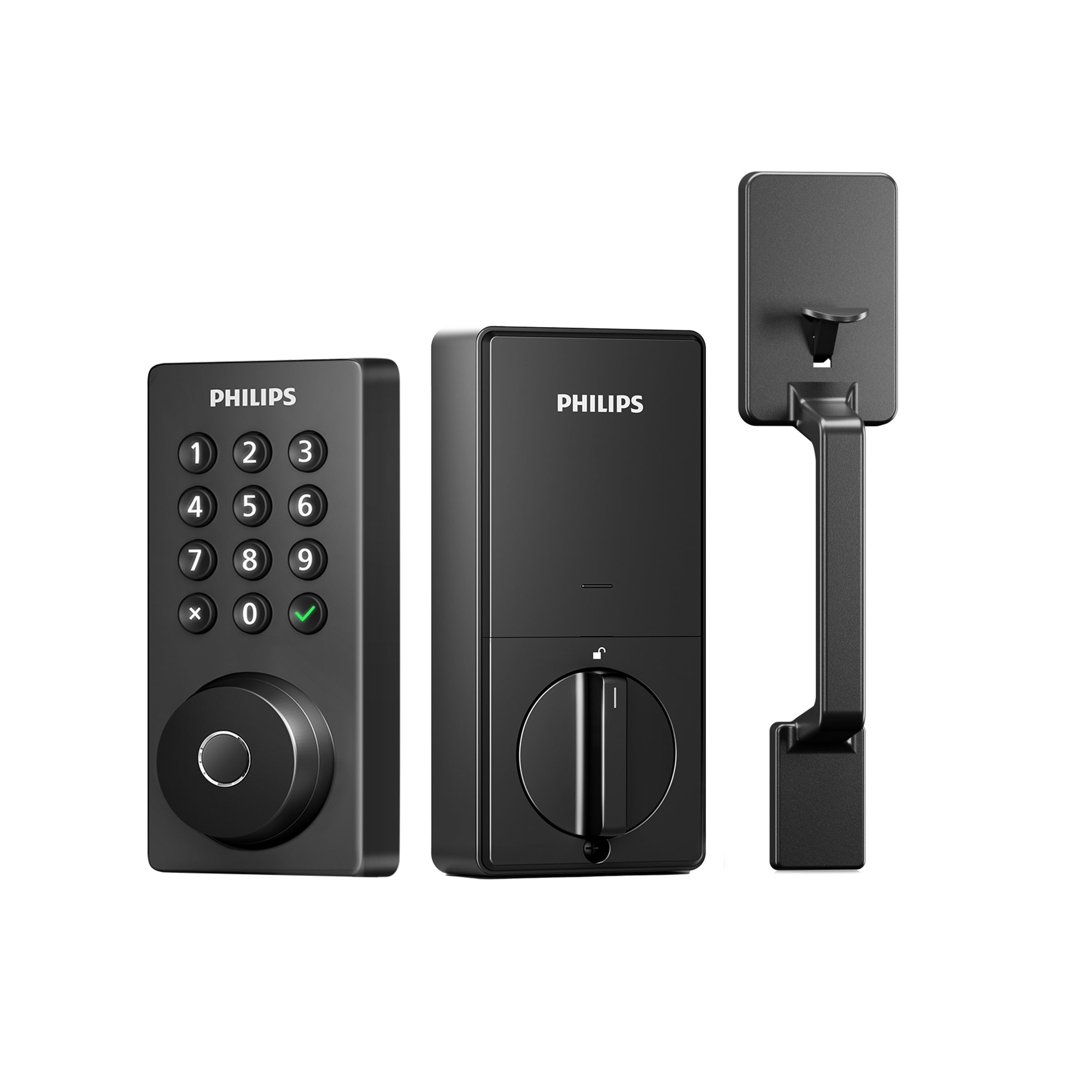 Philips 4200 Series Built-in Wi-Fi FIngerprint Keypad Smart Deadbolt with Handleset