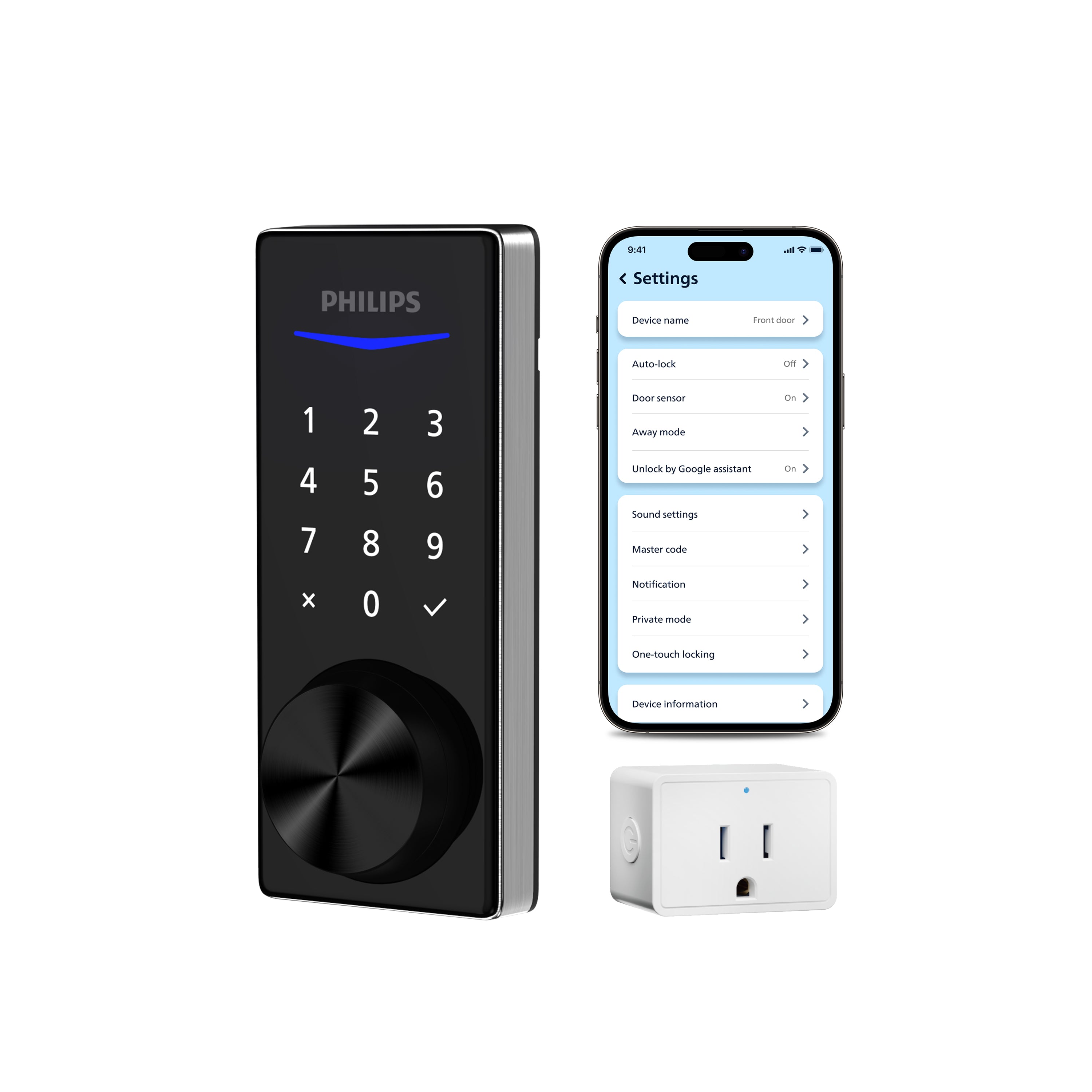 Philips 4000 Series Touchscreen Smart Deadbolt with Wi-Fi Bridge