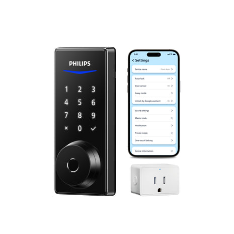 Philips 4000 Series Fingerprint Smart Deadbolt with Wi-Fi Bridge