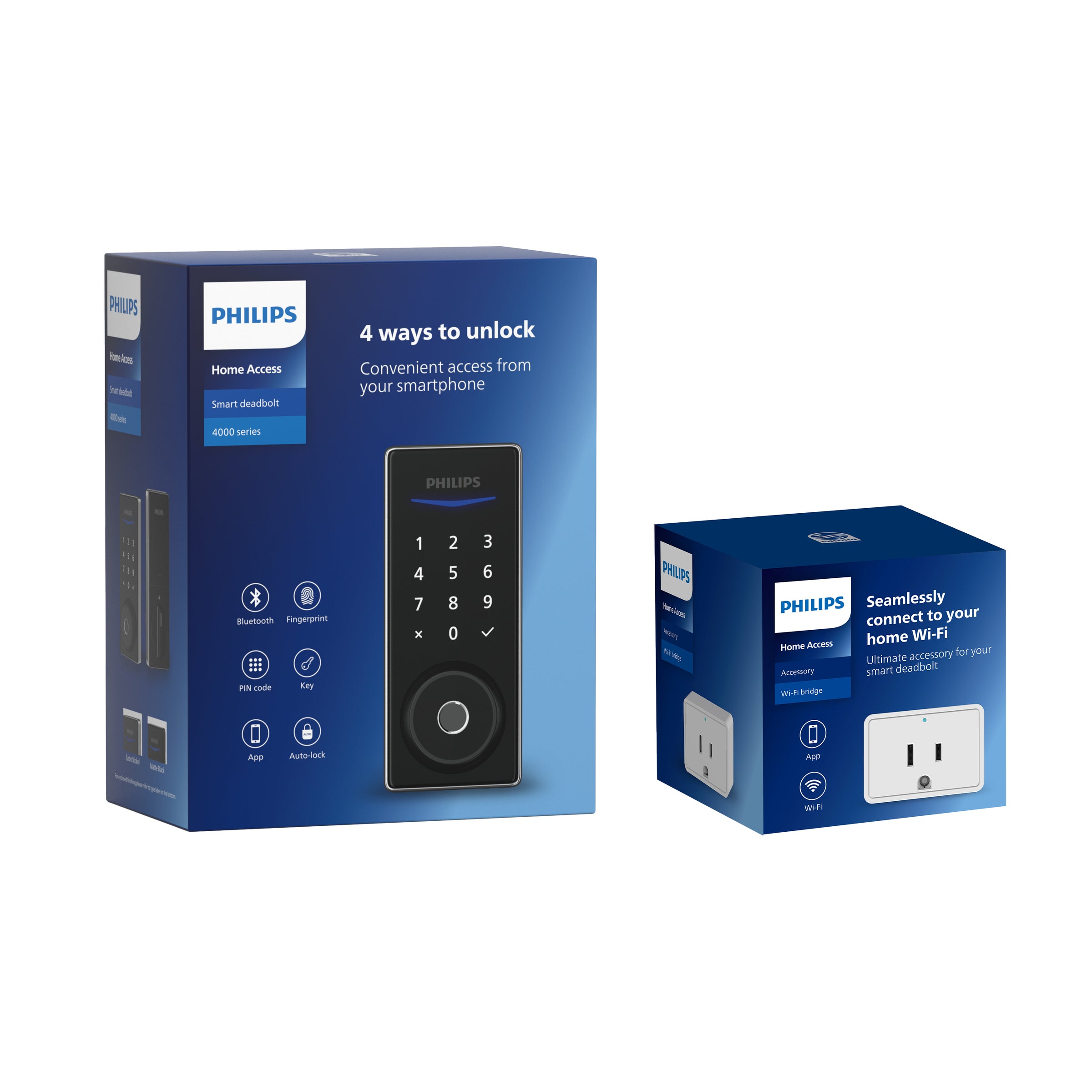 Philips 4000 Series Fingerprint Smart Deadbolt with Wi-Fi Bridge
