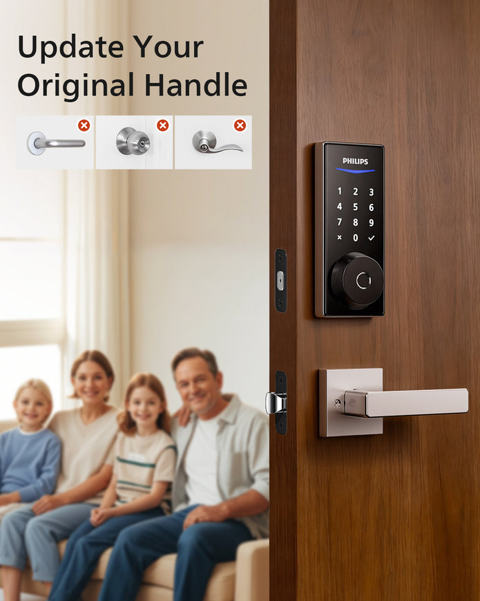 Philips 4000 Series Bluetooth Fingerprint Smart Deadbolt with Lever