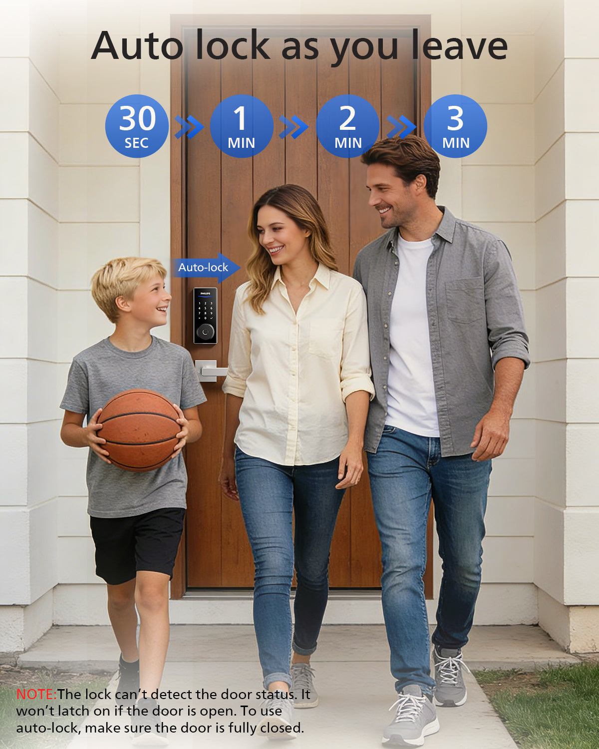 Philips 4000 Series Bluetooth Fingerprint Smart Deadbolt with Lever